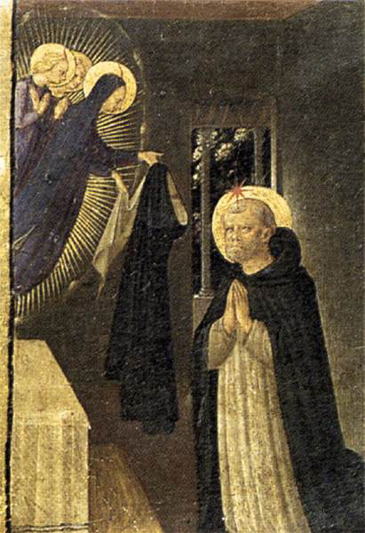 the virgin consigns the habit to saint dominic